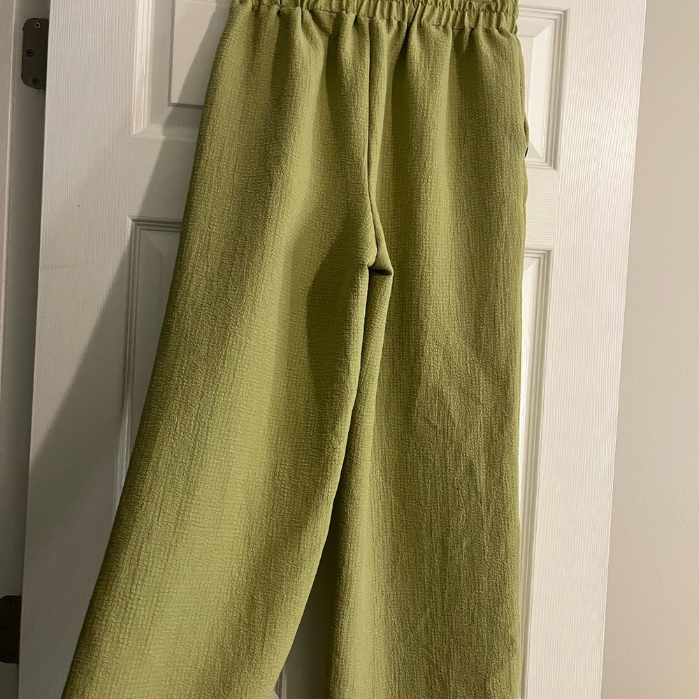 Green Wide-Leg Pants - Picture 5 of 7